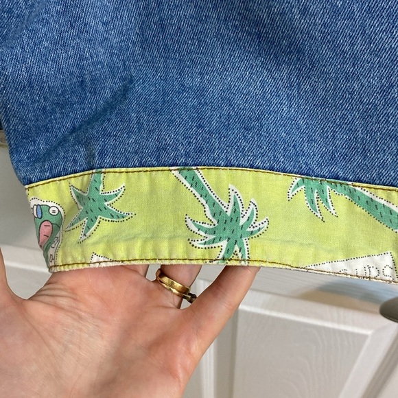 Vintage High Waist 80s Software Tropical Denim Women’s Shorts Size 9 Waist 28 - Picture 6 of 8